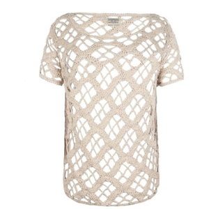 ALL SAINTS Argyle Mesh T Hand Crochet